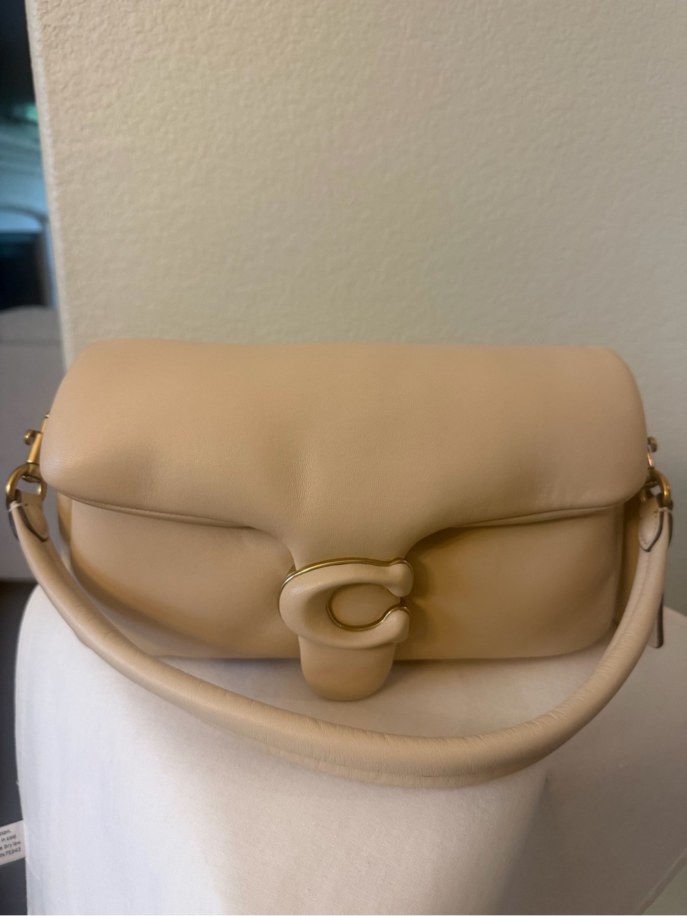 Coach Pillow Tabby 26 Soft Leather Shoulder Bag in Beige